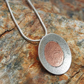 Copper Sunset Silver Pendant